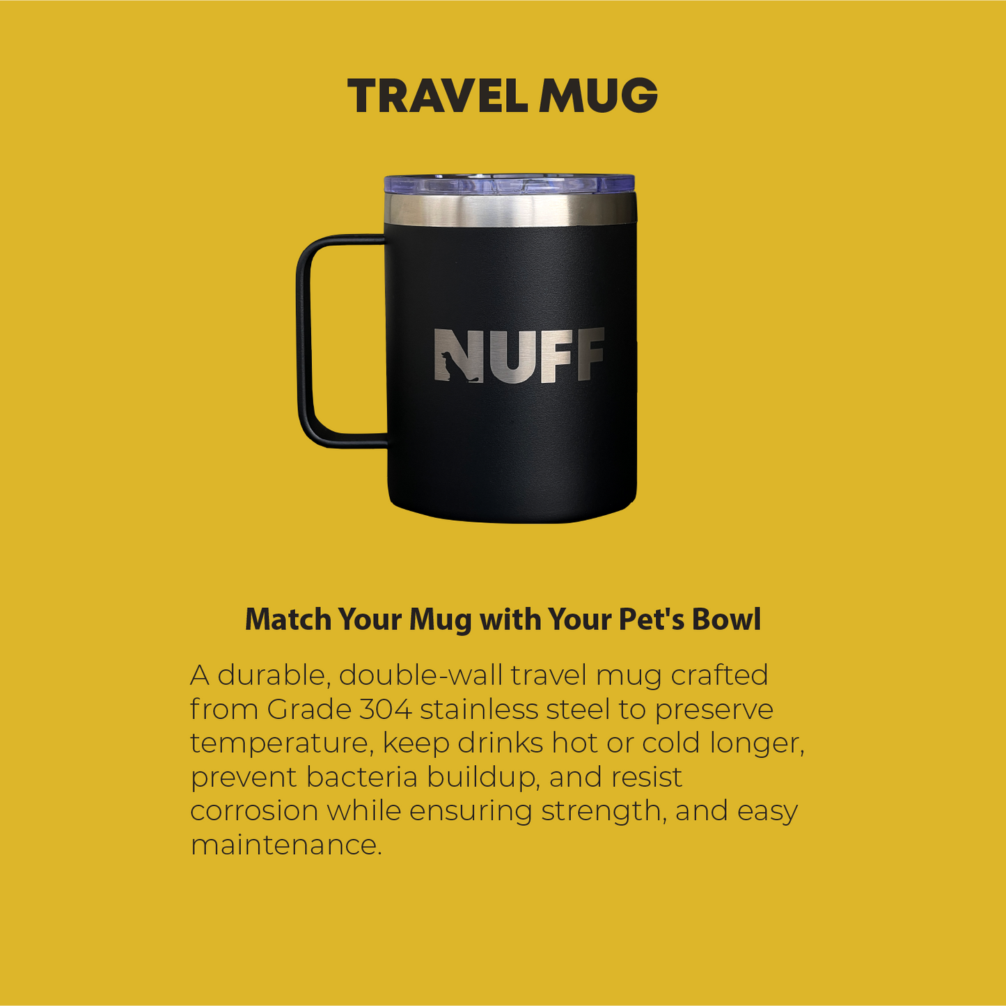 NUFF Double-Wall Beverage Mug 355ml