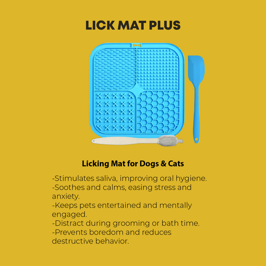 Lick Mat Plus For Dogs & Cats (Choose Color)